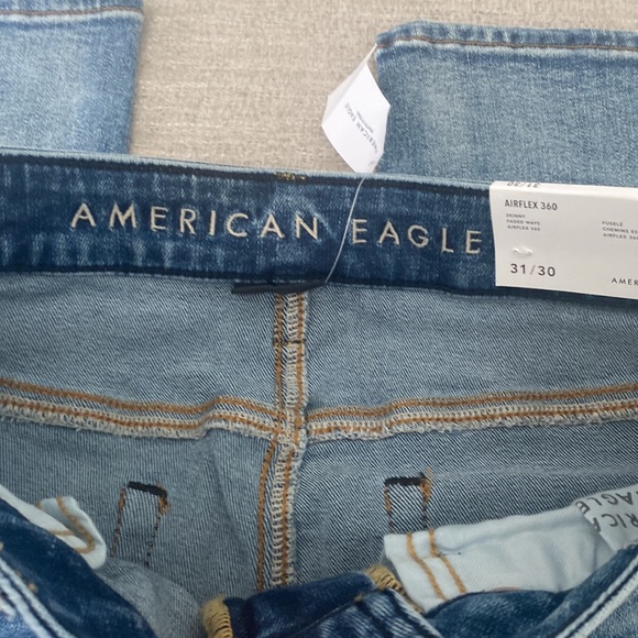 American Eagle AirFlex 360 distressed skinny jeans Size 31/30 NWT. - Picture 6 of 9